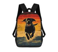 sinyumoney Mochilas Para Niños Mochila Escolar Black Lab Running Sunset Mochila Escolar Impresa En 3D Para Niños Estudiantes De Primaria Y Secundaria 17inch