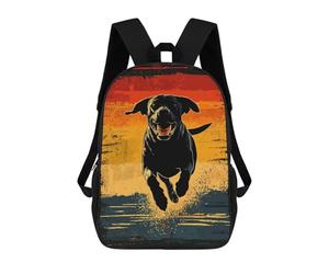 sinyumoney Mochilas Para Niños Mochila Escolar Black Lab Running Sunset Mochila Escolar Impresa En 3D Para Niños Estudiantes De Primaria Y Secundaria 17inch
