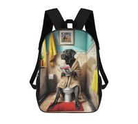 sinyumoney Mochilas Para Niños Mochila Escolar Black Labrador Bathroom Mochila Escolar Impresa En 3D Para Niños Estudiantes De Primaria Y Secundaria 17inch