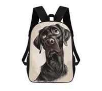 sinyumoney Mochilas Para Niños Mochila Escolar Black Labrador Retriever Mochila Escolar Impresa En 3D Para Niños Estudiantes De Primaria Y Secundaria 17inch