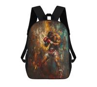 sinyumoney Mochilas Para Niños Mochila Escolar Boxing Champion Abstract Art Mochila Escolar Impresa En 3D Para Niños Estudiantes De Primaria Y Secundaria 17inch