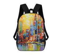 sinyumoney Mochilas Para Niños Mochila Escolar Bright New York City Mochila Escolar Impresa En 3D Para Niños Estudiantes De Primaria Y Secundaria 17inch