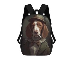 sinyumoney Mochilas Para Niños Mochila Escolar Brittany Spaniel Gangster Mochila Escolar Impresa En 3D Para Niños Estudiantes De Primaria Y Secundaria 17inch