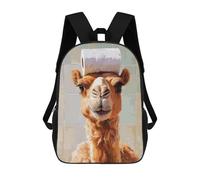 sinyumoney Mochilas Para Niños Mochila Escolar Camel with Toilet Paper on Head Mochila Escolar Impresa En 3D Para Niños Estudiantes De Primaria Y Secundaria 17inch
