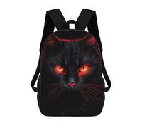 sinyumoney Mochilas Para Niños Mochila Escolar Cat Red And Black Animals Mochila Escolar Impresa En 3D Para Niños Estudiantes De Primaria Y Secundaria 17inch