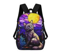 sinyumoney Mochilas Para Niños Mochila Escolar Cat Stained Mochila Escolar Impresa En 3D Para Niños Estudiantes De Primaria Y Secundaria 17inch