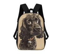 sinyumoney Mochilas Para Niños Mochila Escolar Cocker Spaniel Caricature Mochila Escolar Impresa En 3D Para Niños Estudiantes De Primaria Y Secundaria 17inch