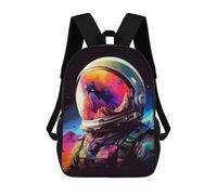 sinyumoney Mochilas Para Niños Mochila Escolar Colorful Astronaut in Space -7 Mochila Escolar Impresa En 3D Para Niños Estudiantes De Primaria Y Secundaria 17inch