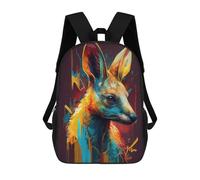 sinyumoney Mochilas Para Niños Mochila Escolar Colorful Fox Portrait Mochila Escolar Impresa En 3D Para Niños Estudiantes De Primaria Y Secundaria 17inch