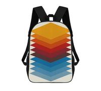sinyumoney Mochilas Para Niños Mochila Escolar Colorful Geometric 05 Mochila Escolar Impresa En 3D Para Niños Estudiantes De Primaria Y Secundaria 17inch