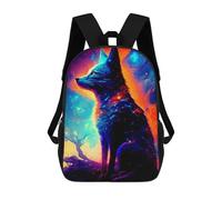 sinyumoney Mochilas Para Niños Mochila Escolar Cosmic Fox Portrait-2 Mochila Escolar Impresa En 3D Para Niños Estudiantes De Primaria Y Secundaria 17inch