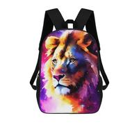 sinyumoney Mochilas Para Niños Mochila Escolar Cosmic Lion Portrait-10 Mochila Escolar Impresa En 3D Para Niños Estudiantes De Primaria Y Secundaria 17inch