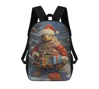 sinyumoney Mochilas Para Niños Mochila Escolar Cute Turtle Xmas Mochila Escolar Impresa En 3D Para Niños Estudiantes De Primaria Y Secundaria 17inch