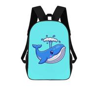 sinyumoney Mochilas Para Niños Mochila Escolar Cute Whale Cartoon Mochila Escolar Impresa En 3D Para Niños Estudiantes De Primaria Y Secundaria 17inch