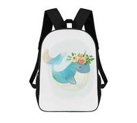 sinyumoney Mochilas Para Niños Mochila Escolar Cute Whale Illustration Mochila Escolar Impresa En 3D Para Niños Estudiantes De Primaria Y Secundaria 17inch