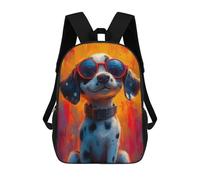 sinyumoney Mochilas Para Niños Mochila Escolar Dalmatian Dog in Sunglasses Mochila Escolar Impresa En 3D Para Niños Estudiantes De Primaria Y Secundaria 17inch