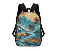 sinyumoney Mochilas Para Niños Mochila Escolar Desert Oasis Kintsugi Art Mochila Escolar Impresa En 3D Para Niños Estudiantes De Primaria Y Secundaria 17inch