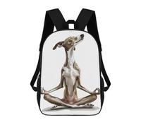 sinyumoney Mochilas Para Niños Mochila Escolar Dog in Yoga Pose Mochila Escolar Impresa En 3D Para Niños Estudiantes De Primaria Y Secundaria 17inch