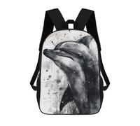 sinyumoney Mochilas Para Niños Mochila Escolar Dolphin Beauty Watercolor Mochila Escolar Impresa En 3D Para Niños Estudiantes De Primaria Y Secundaria 17inch