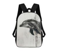 sinyumoney Mochilas Para Niños Mochila Escolar Dolphin Painting Mochila Escolar Impresa En 3D Para Niños Estudiantes De Primaria Y Secundaria 17inch