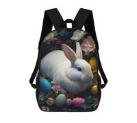 sinyumoney Mochilas Para Niños Mochila Escolar Easter Bunny Nest Eggs Flowers Mochila Escolar Impresa En 3D Para Niños Estudiantes De Primaria Y Secundaria 17inch