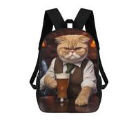 sinyumoney Mochilas Para Niños Mochila Escolar Exotic Short Hair Cat Mochila Escolar Impresa En 3D Para Niños Estudiantes De Primaria Y Secundaria 17inch