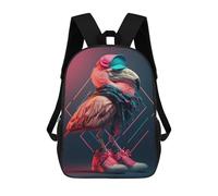 sinyumoney Mochilas Para Niños Mochila Escolar Fashion Flamingo Mochila Escolar Impresa En 3D Para Niños Estudiantes De Primaria Y Secundaria 17inch
