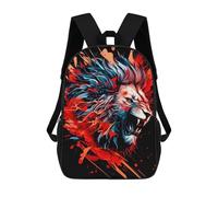 sinyumoney Mochilas Para Niños Mochila Escolar Fiery Lion's Roar -3 Mochila Escolar Impresa En 3D Para Niños Estudiantes De Primaria Y Secundaria 17inch