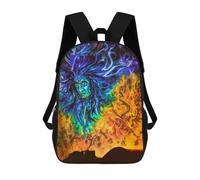 sinyumoney Mochilas Para Niños Mochila Escolar Flame of Passion Artistic Fusion Mochila Escolar Impresa En 3D Para Niños Estudiantes De Primaria Y Secundaria 17inch