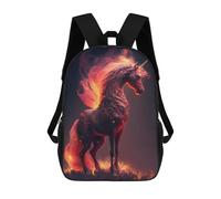 sinyumoney Mochilas Para Niños Mochila Escolar Flaming Unicorn Majesty Mochila Escolar Impresa En 3D Para Niños Estudiantes De Primaria Y Secundaria 17inch