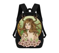 sinyumoney Mochilas Para Niños Mochila Escolar Flower Phlox Reindeer Mochila Escolar Impresa En 3D Para Niños Estudiantes De Primaria Y Secundaria 17inch