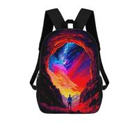 sinyumoney Mochilas Para Niños Mochila Escolar Gateway to The Stars Mochila Escolar Impresa En 3D Para Niños Estudiantes De Primaria Y Secundaria 17inch