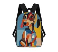 sinyumoney Mochilas Para Niños Mochila Escolar Geometric Dachshund Art Mochila Escolar Impresa En 3D Para Niños Estudiantes De Primaria Y Secundaria 17inch