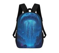 sinyumoney Mochilas Para Niños Mochila Escolar Giant Jellyfish in Alien Landscape Mochila Escolar Impresa En 3D Para Niños Estudiantes De Primaria Y Secundaria 17inch