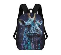 sinyumoney Mochilas Para Niños Mochila Escolar Giraffe with Abstract Colors Mochila Escolar Impresa En 3D Para Niños Estudiantes De Primaria Y Secundaria 17inch