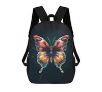 sinyumoney Mochilas Para Niños Mochila Escolar Glowing Butterfly Artwork-5 Mochila Escolar Impresa En 3D Para Niños Estudiantes De Primaria Y Secundaria 17inch