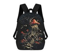 sinyumoney Mochilas Para Niños Mochila Escolar Goblincore - Mushroom House in The Woods Mochila Escolar Impresa En 3D Para Niños Estudiantes De Primaria Y Secundaria 17inch