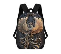 sinyumoney Mochilas Para Niños Mochila Escolar Golden Phoenix Artwork-4 Mochila Escolar Impresa En 3D Para Niños Estudiantes De Primaria Y Secundaria 17inch