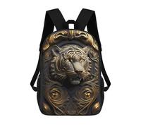 sinyumoney Mochilas Para Niños Mochila Escolar Golden Tiger Relief Sculpture Mochila Escolar Impresa En 3D Para Niños Estudiantes De Primaria Y Secundaria 17inch
