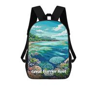sinyumoney Mochilas Para Niños Mochila Escolar Great Barrier Reef, Australia Mochila Escolar Impresa En 3D Para Niños Estudiantes De Primaria Y Secundaria 17inch
