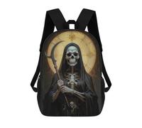 sinyumoney Mochilas Para Niños Mochila Escolar Holy Death Devotion Mochila Escolar Impresa En 3D Para Niños Estudiantes De Primaria Y Secundaria 17inch