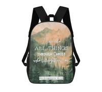 sinyumoney Mochilas Para Niños Mochila Escolar I Can Do All Things Mochila Escolar Impresa En 3D Para Niños Estudiantes De Primaria Y Secundaria 17inch