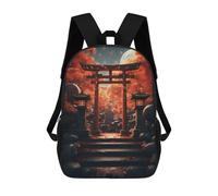 sinyumoney Mochilas Para Niños Mochila Escolar Japanese Torri Gate Moon Mochila Escolar Impresa En 3D Para Niños Estudiantes De Primaria Y Secundaria 17inch