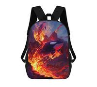 sinyumoney Mochilas Para Niños Mochila Escolar Lava Whales Mochila Escolar Impresa En 3D Para Niños Estudiantes De Primaria Y Secundaria 17inch