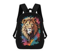 sinyumoney Mochilas Para Niños Mochila Escolar Lion Head Graffiti Mochila Escolar Impresa En 3D Para Niños Estudiantes De Primaria Y Secundaria 17inch