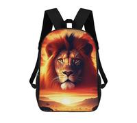 sinyumoney Mochilas Para Niños Mochila Escolar Lion Portrait Sunset Mochila Escolar Impresa En 3D Para Niños Estudiantes De Primaria Y Secundaria 17inch