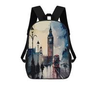 sinyumoney Mochilas Para Niños Mochila Escolar London UK City Painting Mochila Escolar Impresa En 3D Para Niños Estudiantes De Primaria Y Secundaria 17inch