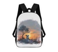 sinyumoney Mochilas Para Niños Mochila Escolar Lonely Baby Elephant Mochila Escolar Impresa En 3D Para Niños Estudiantes De Primaria Y Secundaria 17inch