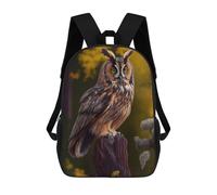 sinyumoney Mochilas Para Niños Mochila Escolar Longeared Owl Mochila Escolar Impresa En 3D Para Niños Estudiantes De Primaria Y Secundaria 17inch