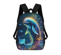 sinyumoney Mochilas Para Niños Mochila Escolar Magic Realism Whale Mochila Escolar Impresa En 3D Para Niños Estudiantes De Primaria Y Secundaria 17inch